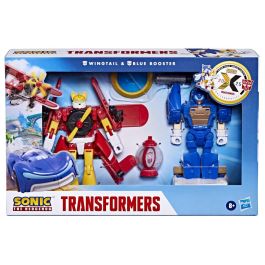 Hasbro Transformers Collaborative Sonic the Hedgehog Blue Booster & Wingtaill Figuras Transformables Robot a Vehículo 12,7 cm Pack 2 Figuras con Accesorios Hasbro Transformers Collaborative Sonic the Hedgehog Blue Booster & Wingtaill Figuras Transformables Robot a Vehículo 12,7 cm Pack 2 Figuras con Accesorios