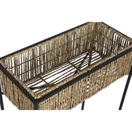 Macetero Balines DKD Home Decor Negro Natural 26.5 x 69 x 53.5 cm Set de 3