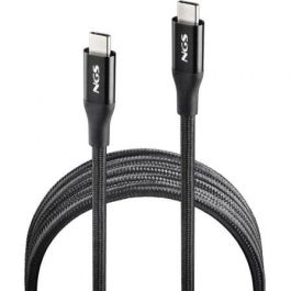 NGS KNOT240W-2 Cable USB 4.0 Tipo-C a Tipo-C Macho 240W 40Gbps Carga Rápida 2m Negro