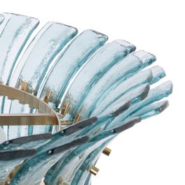 Lámpara Techo Verde Cristal Iluminación 70 X 70 X 56 cm