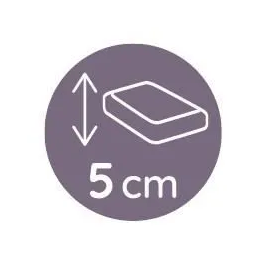 Tineo Colchón Cuna 80x40x5 cm Espuma Densidad 20 kg/m3 Funda Desenfundable Lavable Fabricado en Francia