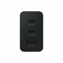 Samsung EP-T6530NBEGEU Cargador de Pared 65W Triple Puerto para Carga Rápida con 2x USB-C y 1x USB-A Negro
