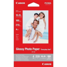 Canon GP-501 Papel Fotográfico Brillante 210g 10x15cm 100 Hojas Precio: 32.49999984. SKU: S7146893