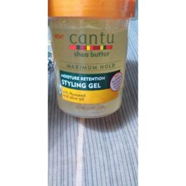 Cantu Gel de Peinado Shea Butter con Semilla de Lino y Aceite de Oliva 524g - Retención de Humedad Máxima