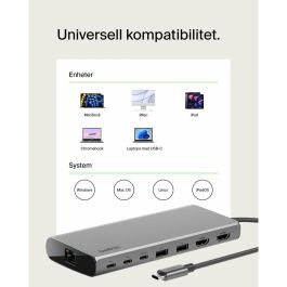 Hub USB Belkin INC015BTSGY-CZ Gris 100 W Hub USB Belkin INC015BTSGY-CZ Gris 100 W