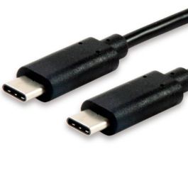 Equip Cable USB Tipo C Macho a Macho 1m, USB-C a USB-C Gen2 10Gbps 3A, Niquelado con Emarker, Negro Precio: 11.68999997. SKU: B156R5T6TX