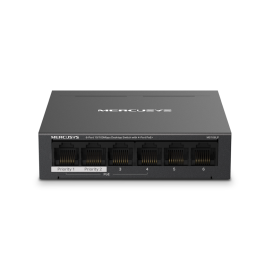 Mercusys MS106LP Switch Gestionado 6 Puertos Fast Ethernet 10/100 PoE Negro con Montaje de Pared Precio: 24.89000008. SKU: B18A24TAB2