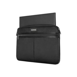Targus Maletín / Funda Mobile Elite para Portátil 13-14" Negro, Nailon y Símil Piel, Acolchado con Bolsillo Cremallera