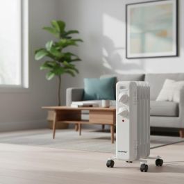 BLAUPUNKT Radiador de Aceite, 5 Elementos, 1000W, Calefactor Eléctrico, Altura 45 cm, Calefacción para Hogar