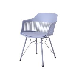 DKD Home Decor Silla Scandi Gris Claro de PP y Metal Acabado Mate Largo 53cm Alto 81cm Ancho 56cm Altura Asiento 44cm Desmontable Precio: 64.79000055. SKU: S3023323