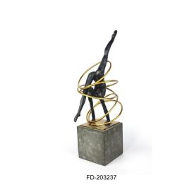 DKD Home Decor Figura de Decoración Gimnasta Moderno en Resina y Metal Negro Dorado Desmontable 14x42,5x17 cm Precio: 50.49999977. SKU: S3039617