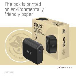 Club3D GaN retail Cargador USB Tipo C PD 100W, Viaje, Alimentación Rápida para Portátil, Móvil, Consola, Negro