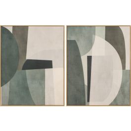 DKD Home Decor Cuadro Scandi Verde Gris 100x80 cm de Lienzo y Poliéster (2 Unidades) Precio: 97.99800648. SKU: B17RJPSKAH