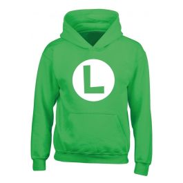 Sudadera con Capucha Unisex Super Mario Luigi Badge Verde Precio: 66.95000059. SKU: D0800453