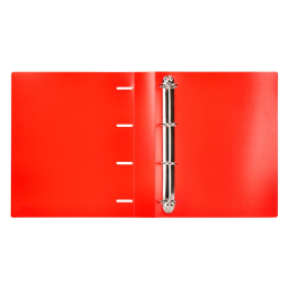 Liderpapel Carpeta 4 Anillas 40 Mm Polipropileno Din A4 Rojo Translucido