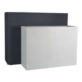 EDA PLASTIQUE Caja de flores Muret Loft Graphit 46 L - Anti-UV, Doble Pared, Retención de Agua, 78.5x29.5x60 cm Gris Antracita