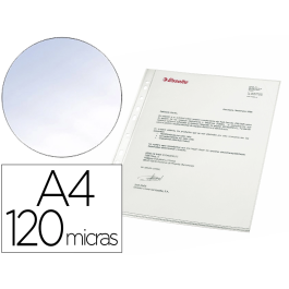 Esselte Funda Multitaladro Polipropileno Cristal Din A4 120 mc Caja 100 Unidades Precio: 42.50000007. SKU: S8405959