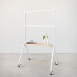 TOOQ Soporte suelo ruedas "ILOVE" pantalla 49-80 blanco