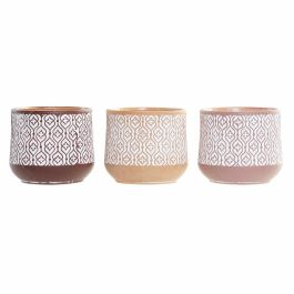 Macetero DKD Home Decor Marrón Terracota Coral (14 x 14 x 12.4 cm) (3 pcs) Precio: 13.89000019. SKU: B1AB5FL23Z