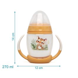 KioKids Taza Aprendizaje Tigre Asas Bebé 270 mL Mostaza Colección Honey
