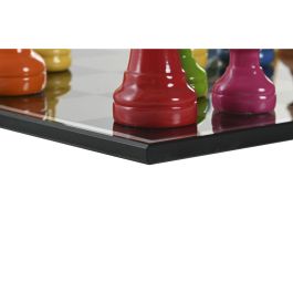 DKD Home Decor Juego De Mesa Moderno Cuadrado de Resina y Cristal Multicolor, 61 cm Ancho, 61 cm Largo, 0.5 cm Alto DKD Home Decor Juego De Mesa Moderno Cuadrado de Resina y Cristal Multicolor, 61 cm Ancho, 61 cm Largo, 0.5 cm Alto