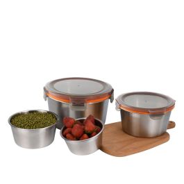 Quttin Fiambrera de Acero 0.6L para Microondas y Horno, 13.5 x 7 x 13.5 cm (12 Unidades)