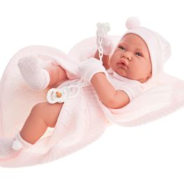 Muñecas Antonio Juan Muñeca Recién Nacida 50064 Toquilla Punto 42 Cm Niña Vinilo Ojos Azules