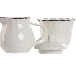 Azucarero Cottage DKD Home Decor Blanco Marron 8.4 x 8 x 12 cm Set de 2 Azucarero Cottage DKD Home Decor Blanco Marron 8.4 x 8 x 12 cm Set de 2