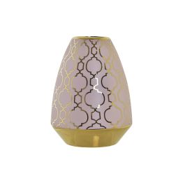 DKD Home Decor Jarrón de Porcelana Oriental Rosa y Dorado de 24 cm Alto x 18 cm Ancho x 18 cm Fondo Colección Zeman Precio: 24.96714. SKU: S3032091