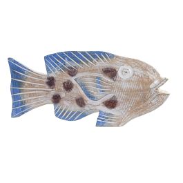 DKD Home Decor Figura Decorativa Pez Mediterráneo Hecha a Mano Madera Albasia Azul y Natural 5x18x40 cm Precio: 9.13308. SKU: S3042078