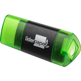 Liderpapel Goma de Borrar Triangular con Sacapuntas Ecológica sin PVC Colores Surtidos