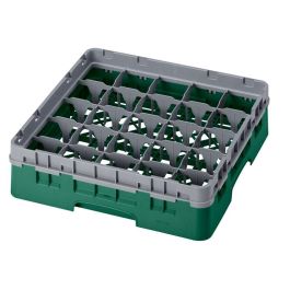 CAMBRO - 25S318-119 - Cesta de lavado 25 comp. 1 altura - 8,7 cm Ø máx. - alt. máx. 9,4 cm - 50 x 50 x 14,3 cm - Verde sherwood Precio: 45.50000026. SKU: B1KBCDS4FN