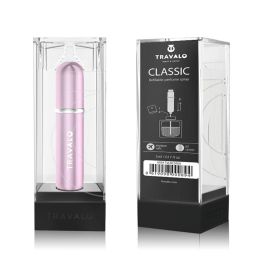 Travalo Classic HD #Pink Atomizador Spray Recargable de Perfume Unisex para Viaje 5 ml, Botella Portátil sin Vidrio con Sistema U-Change