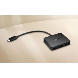 ASUS DC100 Mini Dock USB-C con HDMI 4K Ultra HD, Suministro de Energía 100W y Transferencia de Datos 10 Gbit/s, Negro