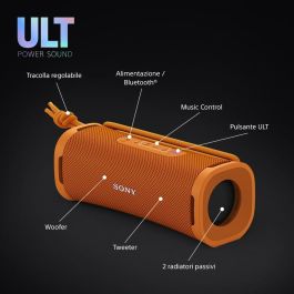 Altavoz Bluetooth Portátil Sony SRSULT10D Naranja
