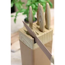 Bloque de cuchillos de 6 piezas - MENASTYL - 5041064 - Hoja de cerámica - Polipropileno - Avellana Bloque de cuchillos de 6 piezas - MENASTYL - 5041064 - Hoja de cerámica - Polipropileno - Avellana
