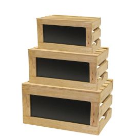 TABLECRAFT - RCBCRATE1 - SET de 3 CAJAS - ELEVADORES - Madera / Pizarra TABLECRAFT - RCBCRATE1 - SET de 3 CAJAS - ELEVADORES - Madera / Pizarra Precio: 128.49999987. SKU: B1D9BPX2WF