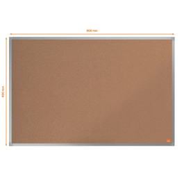 Tablero Corcho Nobo Essence Marco Aluminio 60X90 Cm