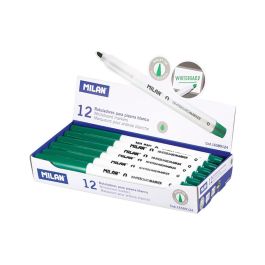 Milán Rotuladores para pizarra blanca 16589124 verde, punta redonda Ø3,7 mm, caja 12 uds