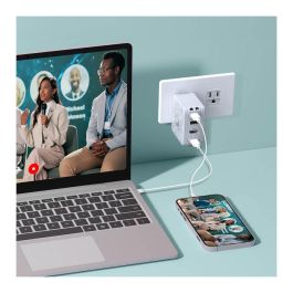 AVERMEDIA GC313Pro Cargador GaN 100W con USB Tipo C Carga Rápida Power Delivery 3.0 Blanco Cable 2m