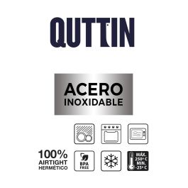 Quttin Molde de Acero para Fiambre 1.8 L, Apto para Microondas y Horno, Dimensiones 23 x 18 x 9 cm (12 Unidades)