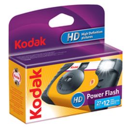 Kodak Power Flash Cámara Desechable ISO 800 con Flash Incorporado, 27 Fotos en Color, Película 35mm Kodak Power Flash Cámara Desechable ISO 800 con Flash Incorporado, 27 Fotos en Color, Película 35mm