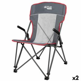 Silla de Camping Plegable Aktive Gris 59 x 97 x 68 cm (2 Unidades) Precio: 74.50000008. SKU: B1KDLT4DD8
