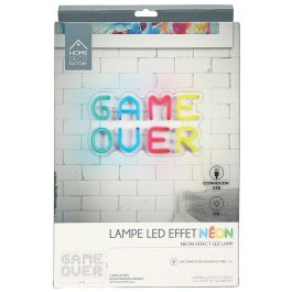 Home Deco Factory Lámpara LED Neon USB 'Game Over' - Efecto Neón, Cable USB 2m