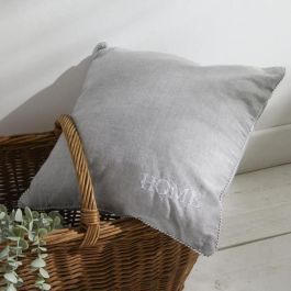 Cojín - HOY - CHARME - Chambray x Petite broderie Capucine - 40 x 40 cm