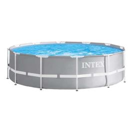 Intex Piscina Prism Frame con Depuradora 8592L, Redonda 366x99 cm para Niños +6 Años, PVC