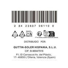 Quttin Cuchillo Panero Black de 20 cm para Cortar Pan Fácilmente (24 Unidades)