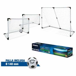 Mondo Jaula de portería de fútbol FIFA World Cup 2018 Grande Modular 2 en 1 con 2 Mini Goles y Balón PVC