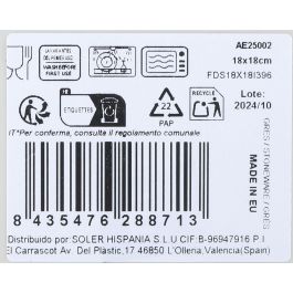 La Mediterranea Plato Postre Aelia Elite Brillo 18 x 18 cm (12 Unidades)