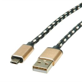 ROLINE 11.02.8819 Cable USB 2.0 Tipo A Macho a Micro-USB B Macho Reversible 0.8m Negro y Oro Precio: 15.8389. SKU: B13VZVHYKT